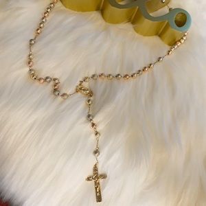 Beautiful rosary in laminated gold from brazil